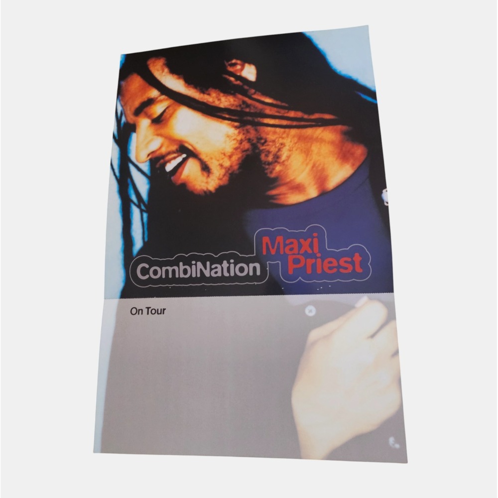 Maxi Priest Combination 1999 Promo Poster 12x18 Double Sided‎ Virgin Reggae-Pop